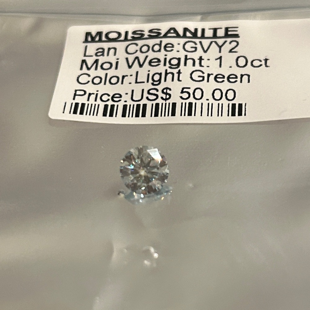 Moissanite Diamond Light Green loose stone‎